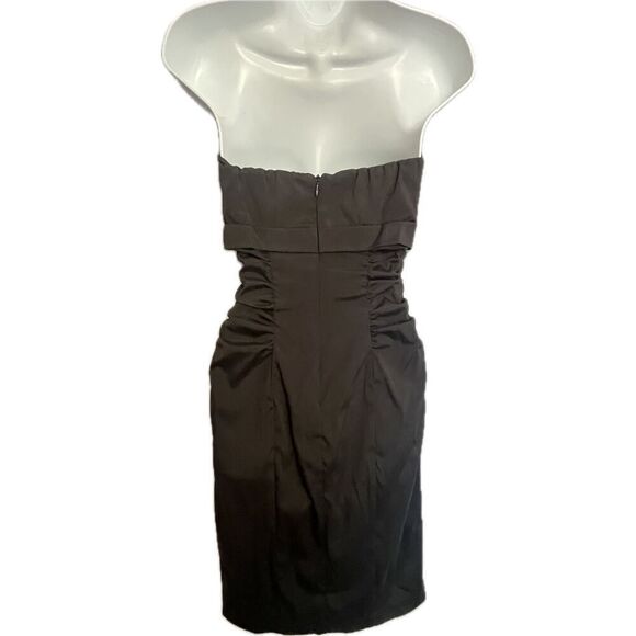 Y2K Vintage Cache Prom Dress with Bow and Ruching Size 4 - Picture 4 of 5